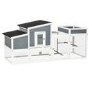 PawHut Wooden Chicken Coop Rabbit Hutch Poultry Cage W/ Plant Box Nesting Box