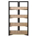 Steel Triangle Frame 4-Tier Storage Shelf Black