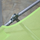 Outsunny Recliner Sun Lounger with Headrest Pillow -  Green
