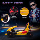 HOMCOM Kids Electric Ride On Go Cart 12v - Yellow