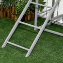 PawHut Chicken Activity Play Chicken Coop with Swing Set for 3-4 Birds, Grey