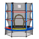 HOMCOM Kids Trampoline Mini Bouncer w/ Enclosure Net for 3-6 Years Multi Colour