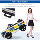 HOMCOM Kids Electric Ride On Police Car 12V - White
