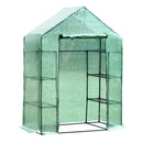 Outsunny Walk-in Greenhouse with Shelves, Outdoor Green House, 143x73x195cm