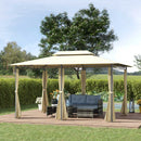 Outsunny Metal Gazebo 4m x 3(m)  Beige