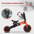 HOMCOM Baby Tricycle 4in1 Stroller with Handle - Red