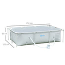 Outsunny Steel Frame Swimming Pool w/ Filter Pump and Reinforced Sidewalls Rust Resistant