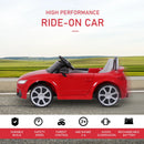 HOMCOM Kids Electric Ride On Car Audi TT RS - Red