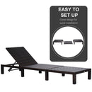 Outsunny  Single Lounge Chair - Brown & Cream