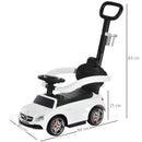 HOMCOM Kids Ride On Push Along Mercedes - White