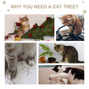 PawHut Cat Tree with Sisal Scratching Post