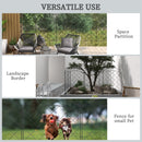 Outsunny 4PCs Decorative Garden Fencing 43in x 11.4ft Steel Border Edging