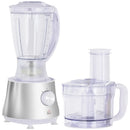 HOMCOM Food Processor 1.5L with 1L Bowl 500W - White