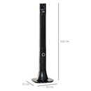 HOMCOM Anion Tower Fan 47" 120cm with 3 Speeds and Timer - Black