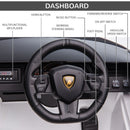 HOMCOM Kids Electric Ride On Car Lamborghini Sian - White