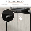 HOMCOM Sideboard Storage Cabinet for Living Room with Adjustable Shelves Black