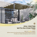 Outsunny Pergola Shade Cover Replacement Canopy for 3 x 3m Pergola, Tan