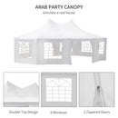 Outsunny White Octagonal Part Gazebo / Wedding Marquee 8.9m x 6.5m