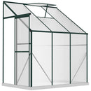 Outsunny Walk-In Garden Greenhouse Aluminum Frame Polycarbonate 6 x 4ft