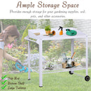 Outsunny Metal Outdoor Garden Potting Bench White