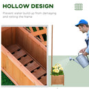 Outsunny Garden Wooden Planter Box with Trellis Lattice Flower Raised Bed 76x36x170cm