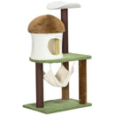 PawHut Cat Tower w/ Cat House, Sisal Scratching Post, Hammock