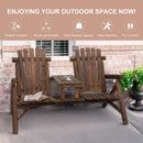 Outsunny Adirondack style Garden Bench - Carbonised