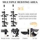 PawHut Height Adjustable Cat Tree