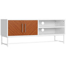 HOMCOM TV Unit Cabinet Media Console Table Stand with Shelves and Cupboard