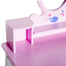 HOMCOM Kids Dressing Table Set