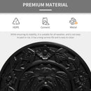 Outsunny Black Flower Design Umbrella Base
