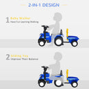 HOMCOM Baby Ride On Car and Trailer - Blue