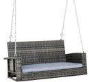 Outsunny -2 Seater Rattan Swing Chair - Grey