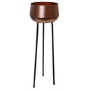 Palma Indoor Metal Planter Pot On Legs - Bronze