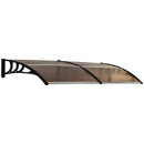 Outsunny Outdoor Curved Window Porch Canopy Awning UV Rain Cover 0.8x2m Brown
