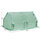 Outsunny 180x90x90cm Mini PE Grid Cover Steel Frame Greenhouse Green