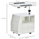 HOMCOM Mobile End Table