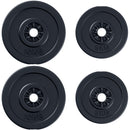 HOMCOM 4 Piece Dumbell Barbell Plate Set 2 x 5kg and 2 x 10kg for Home Gym