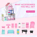 Kids Dollhouse Dreamhouse Villa for Toddler Children with Furniture Accessories