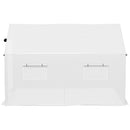 Outsunny Tunnel Greenhouse W/ UV-resistant PE Cover, Wide Door, 2 x 3(m), White