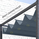 Outsunny Pergola Sun Shade Cover Roof Replacement for 3 x 2.15m Pergola, Grey