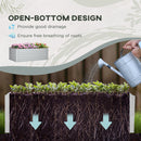 Outsunny Galvanised Steel Outdoor Raised Bed w/ Reinforced Rods, Light Grey