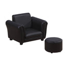 HOMCOM Kids Sofa Chair Set Armchair Seating Seat Bedroom Playroom Stool Black