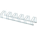 HOMCOM Bike Parking Rack Bicycle Locking Storage Stand for 6 Cycling Silver