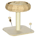 PawHut 51cm Cat Activity Centre w/ Top Bed, Toy Ball, Sisal Scratching Post