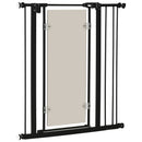 PawHut 76-92cm Adjustable Pressure Fit Pet Safety Gate Dog Barrier, Black