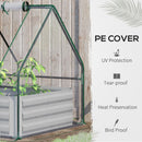Outsunny Raised Garden Bed with Greenhouse, Steel Planter Box with Plastic Cover