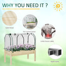 Outsunny Raised Garden Bed Outdoor Elevated Wood Planter