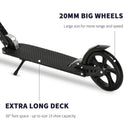 HOMCOM Folding Kick Scooter with Brakes - Black