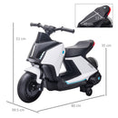 HOMCOM Kids Electric Ride On Motorcycle Bike 6v - White